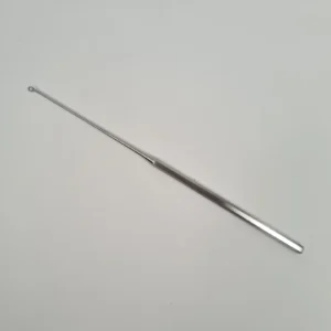 Cureta para oído Buck, curva leve, 16 cm