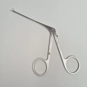 Fórceps para oído Mikro, cucharillas ovaladas, fino, 0,8 x 1,3 mm, 8 cm