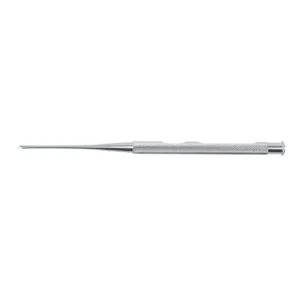 Bisturí de hoz aspirador, angulado, 13 cm, Luer-Lock